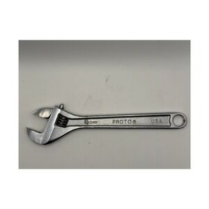 Proto 710 Adjustable Wrench 10 Inch 250mm Made in USA Silver Satin Finish Tool